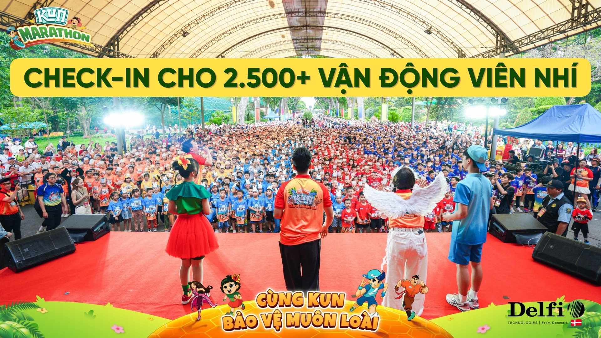 Hơn 2500 vận động viên nhí check-in sự kiện Kun Marathon 2026