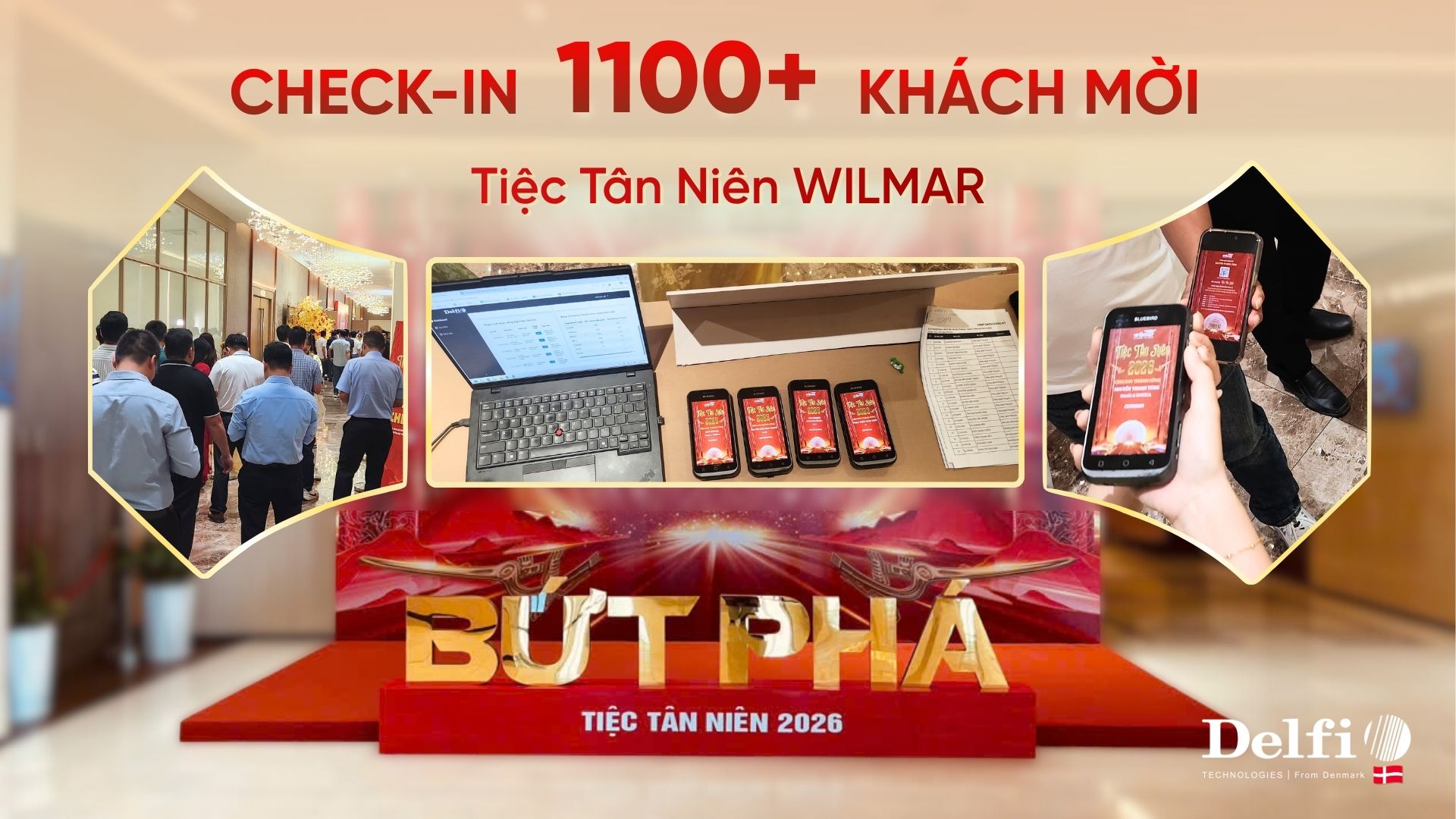 Giải pháp check-in sự kiện cho 1100 khách mời tại tiệc tân niên Wilmar 
