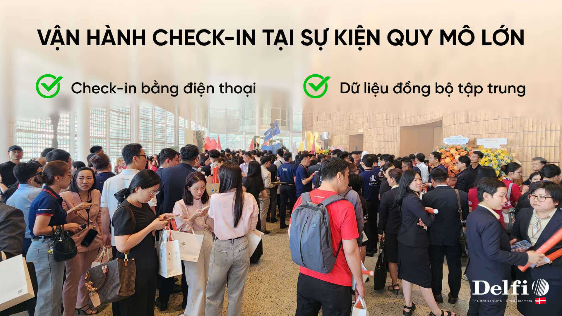 Giải pháp check-in giúp vận hành khách mời quy mô lớn tại Midori Park