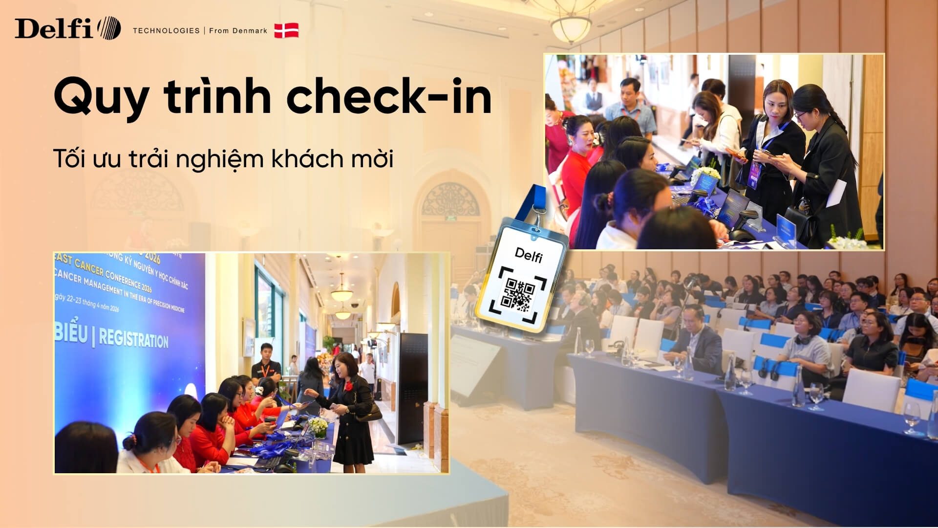 Khách mời check-in bằng QR Code tại Hà Nội Daewoo