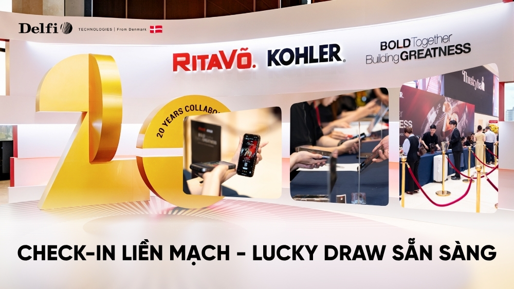 Delfi triển khai giải pháp check-in tại sự kiện Rita Võ × Kohler