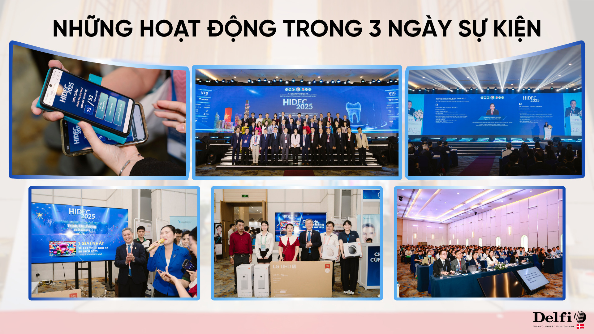 Check-in sự kiện và những hoạt đông khác trong 3 ngày diễn ra hội nghị HIDEC