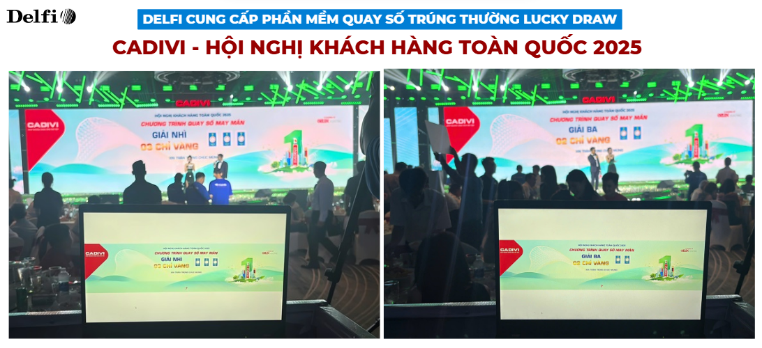 Giải pháp quay số lucky draw của Delfi tại sự kiện Cadivi