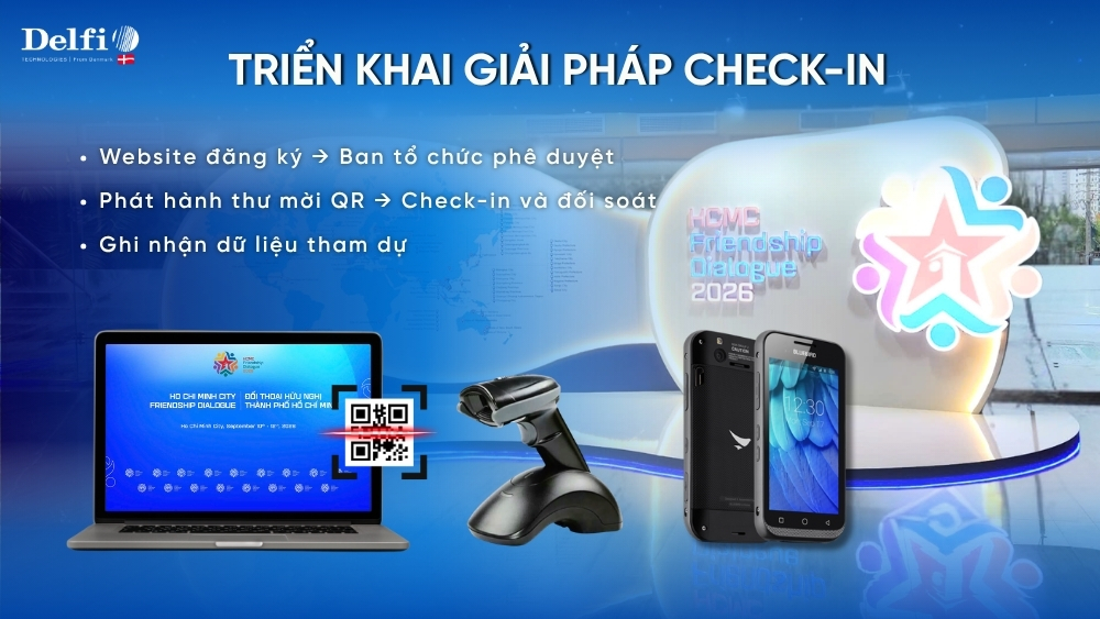 Hệ thống check-in cố định và PDA cầm tay được triển khai tại FD 2026