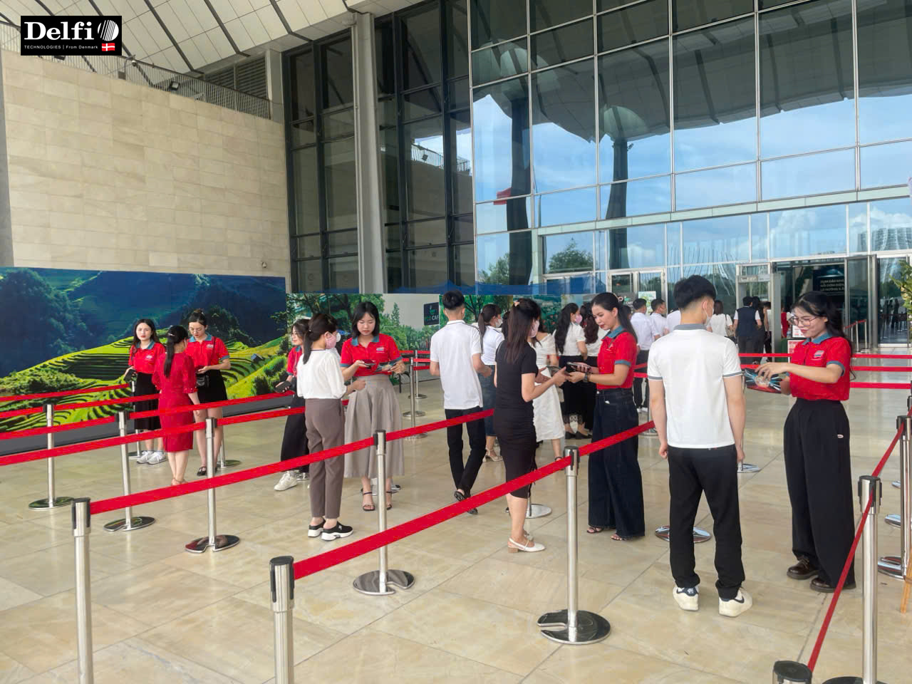 Khu vực check-in sự kiện cho khách mời của Sunhouse