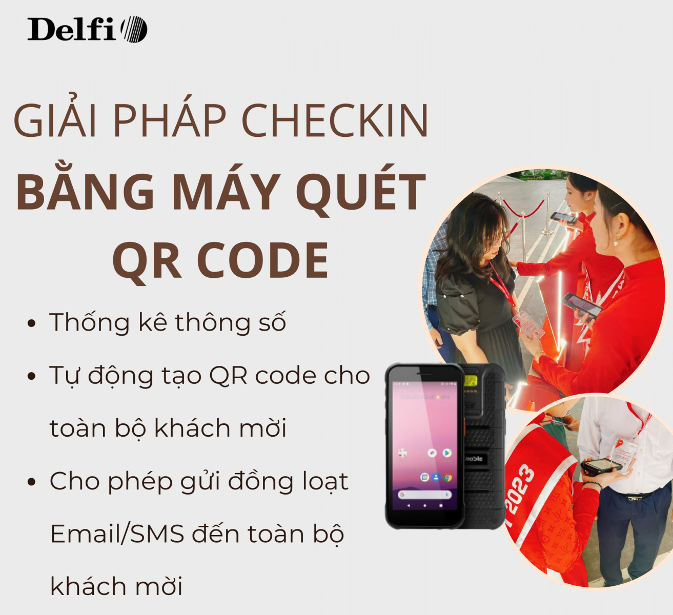 thiết bị check-in sự kiện cho khách mời tại Cadivi