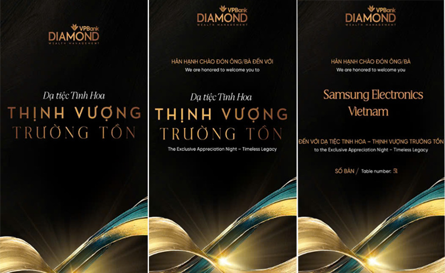 Thông tin được thiết kế riêng theo yêu cầu sự kiện