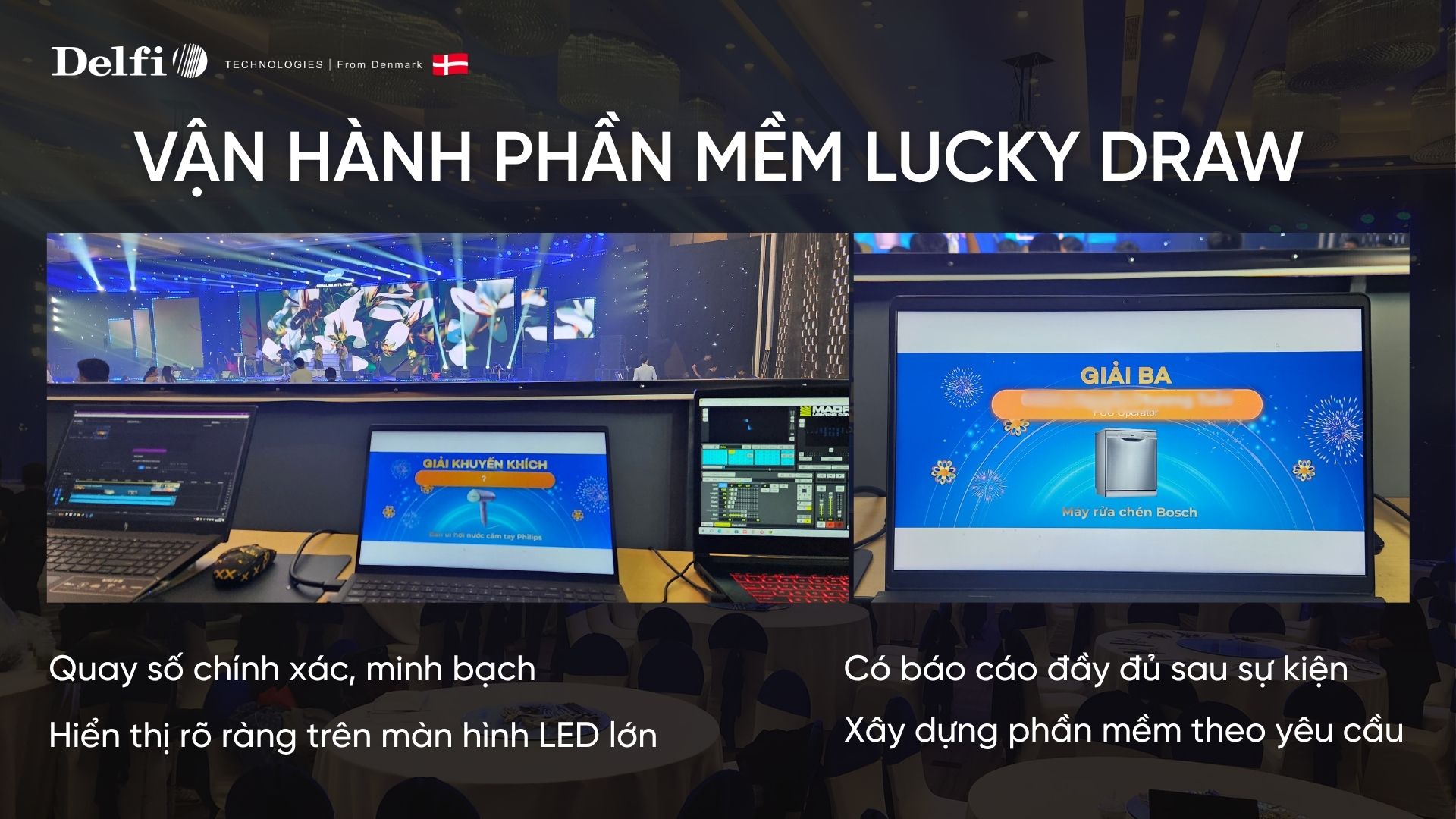 Vận hàng phần mềm lucky-draw và check-in sự kiện ở Gemalink International Port