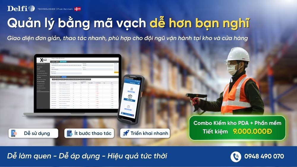 CTKM Combo kiểm kho PDA + Phần mềm tiết kiệm đến 9.000.000Đ