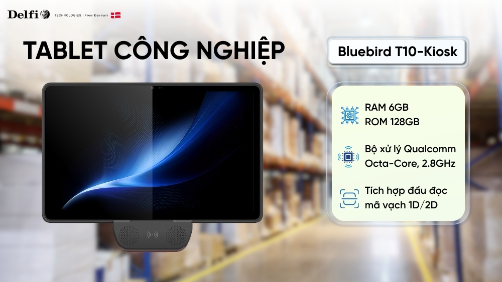 Tablet android Blurbird T10-Kiosk tối ưu trải nghiệm tự phục vụ