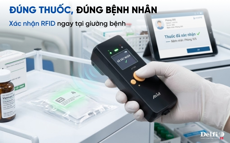 ATID AT188N Plus xác nhận thuốc và thiết bị y tế bằng RFID tại bệnh viện