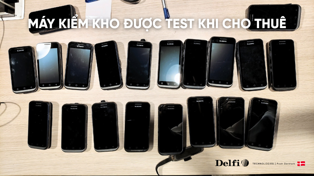 Kiểm tra số lượng lớn máy kiểm kho cho việc kiểm kê kho