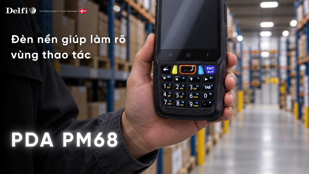 Đèn nền bàn phím PM68 hỗ trợ quan sát phím trong kho trong điều kiện làm việc thực tế