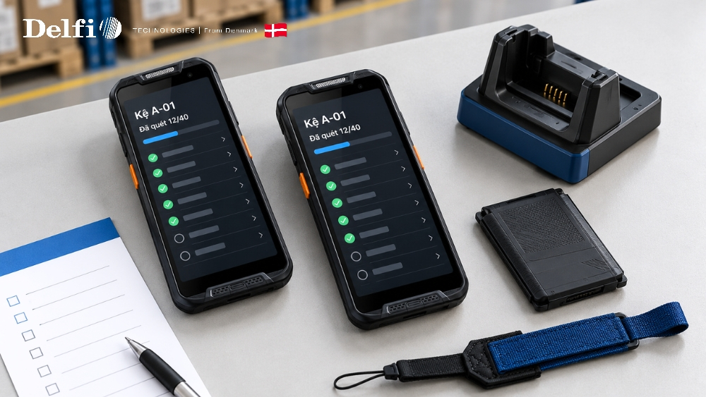 Combo PDA và phần mềm kiểm kho với máy Point Mobile PM95 và phụ kiện
