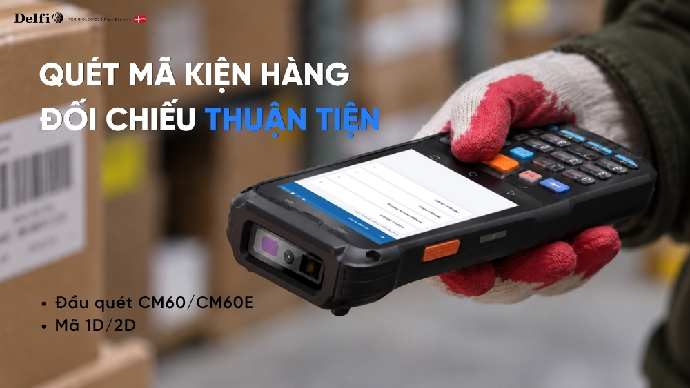 Đầu quét CM60/CM60E hỗ trợ đọc mã vận đơn, tem hàng và mã trên chứng từ giao nhận.