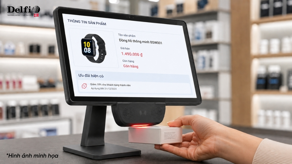 Tính năng quét mã của Tablet T10 Kiosk
