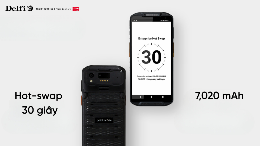 Thay pin nóng cho máy kiểm kho Point Mobile PM95