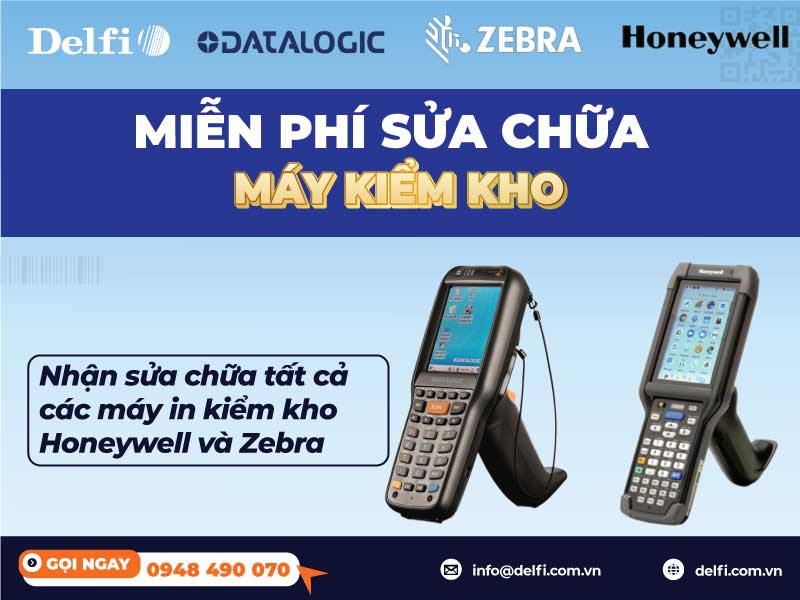 Sửa máy kiểm kho Honeywell, Datalogic miễn phí