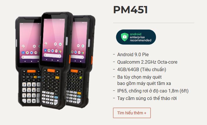 Máy kiểm kho PDA Point Mobile PM451