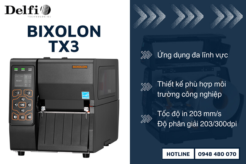 Máy in tem nhãn công nghiệp BIXOLON XT3 