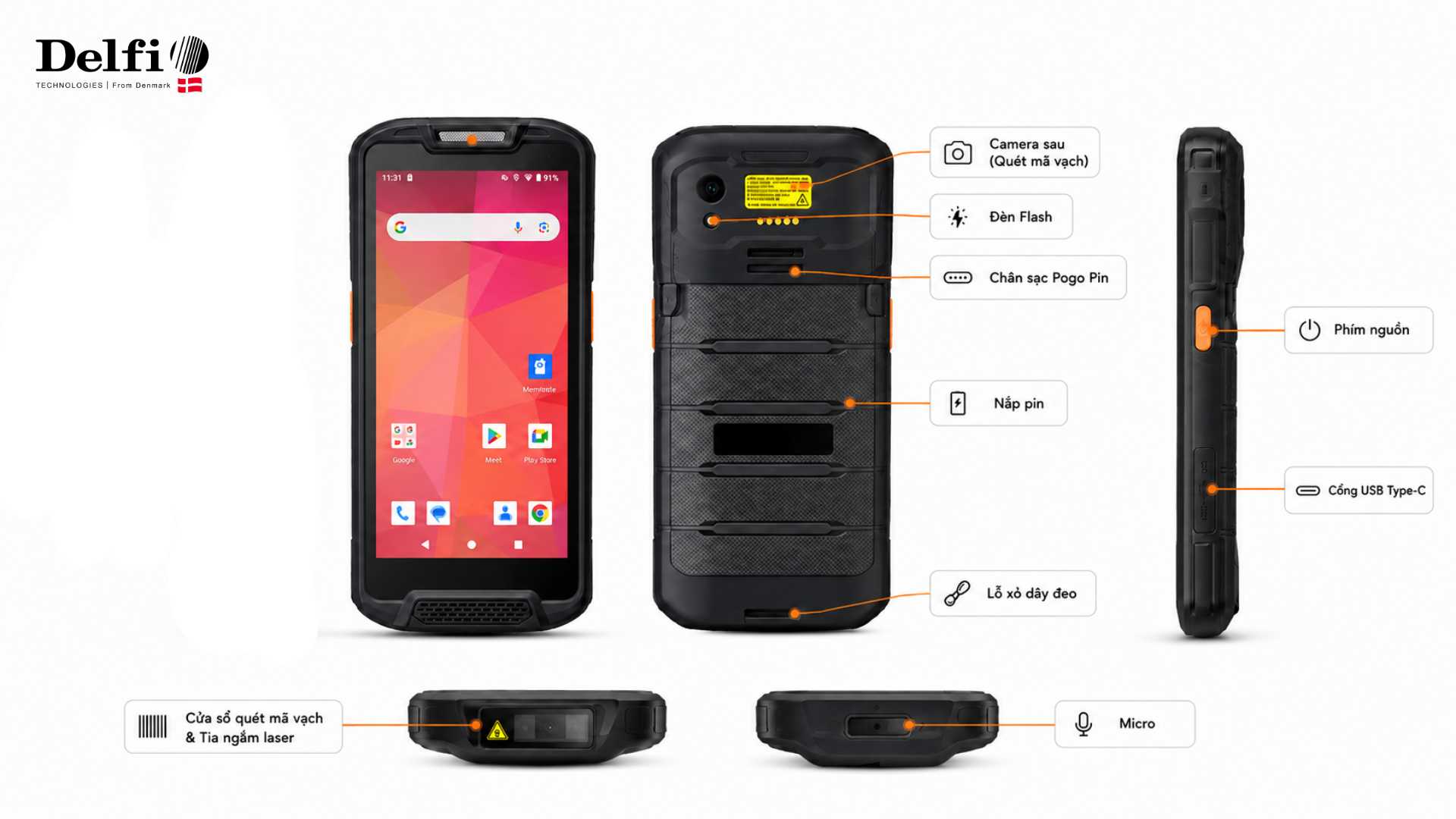 Cấu tạo máy kiểm kho PDA PM84