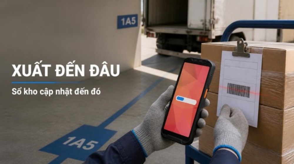Quét phiếu xuất kho bằng PDA với phần mềm quản lý xuất nhập tồn kho