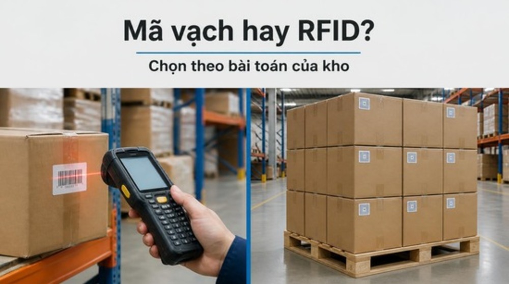So sánh quét mã vạch và RFID trong giải pháp RFID quản lý kho