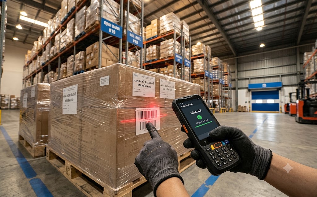 Nhà phân phối thuê PDA kiểm kê nhiều điểm trong 15 ngày bằng XCloud