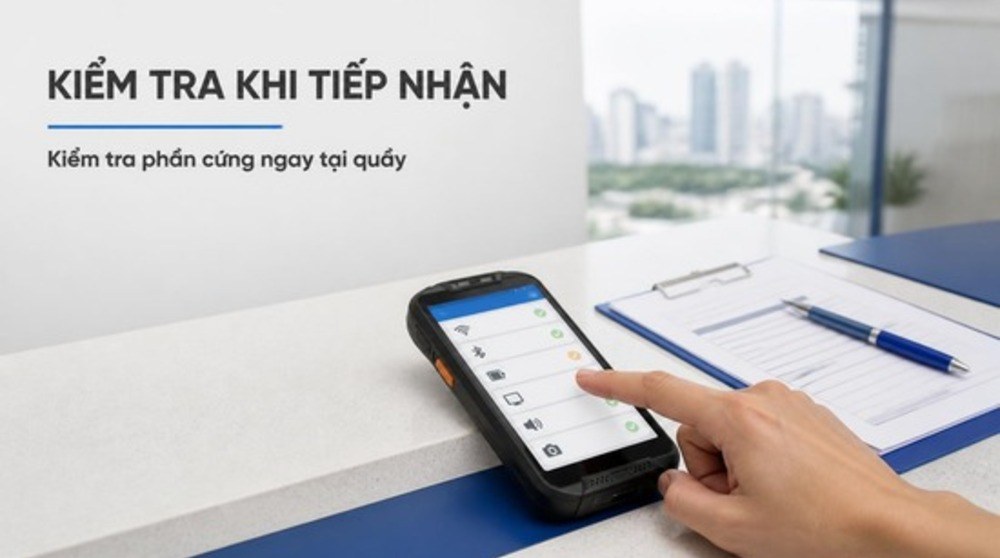 Tiếp nhận sửa máy kiểm kho Point Mobile PM95 tại văn phòng Delfi Hà Nội
