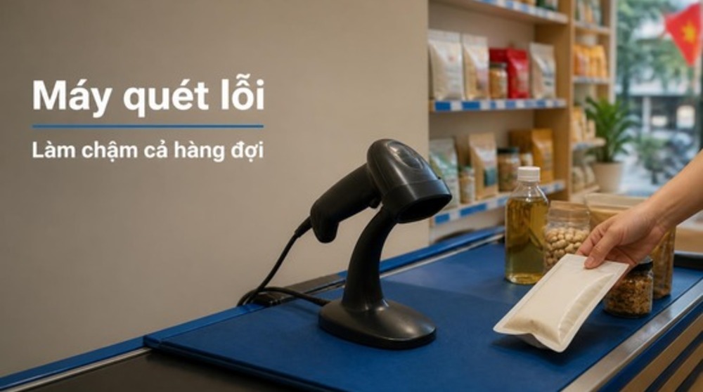 Máy quét mã vạch tại quầy cần sửa máy quét mã vạch Hà Nội