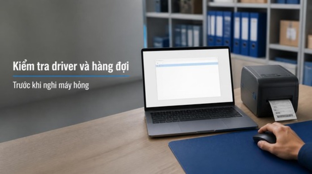 Kiểm tra driver khi máy in mã vạch không in được