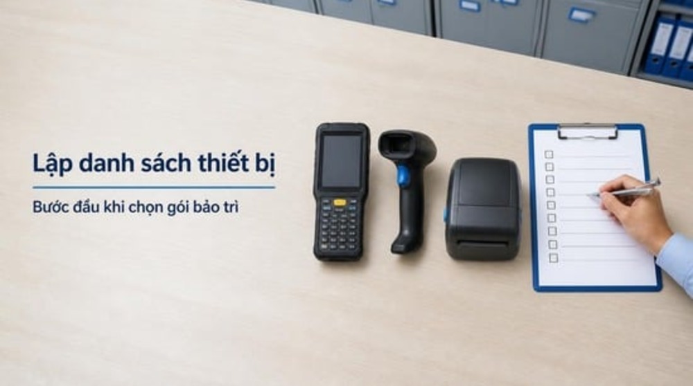 Lập danh sách thiết bị cho gói bảo trì DelfiCare cho doanh nghiệp