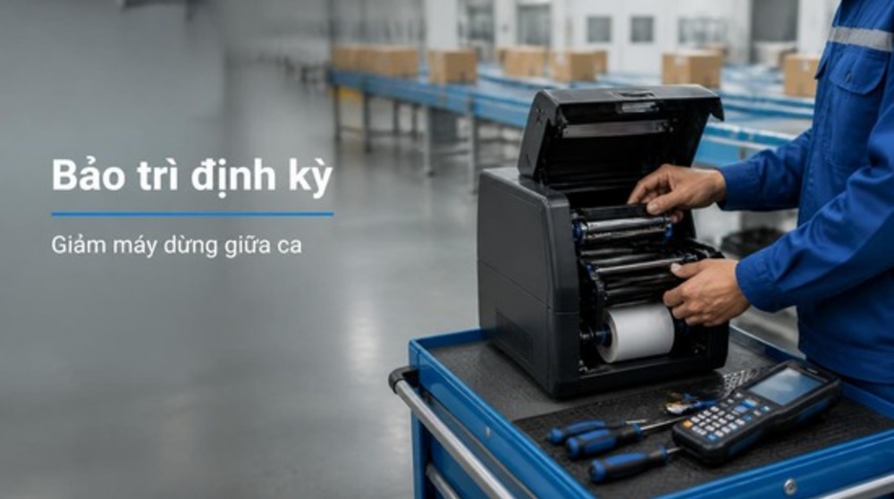 Kỹ thuật viên bảo trì thiết bị mã vạch theo gói bảo trì DelfiCare