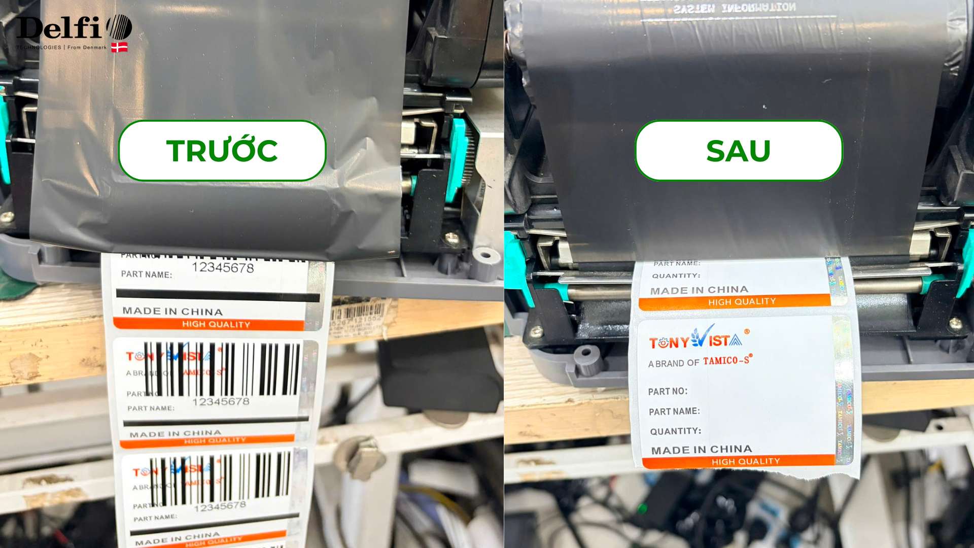 Máy in TSC TTP 244 Pro cuộn mực không tự cuốn lại