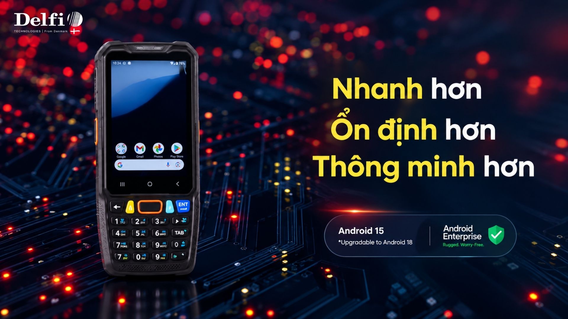 Máy kiểm kho PDA PM68 Delfi