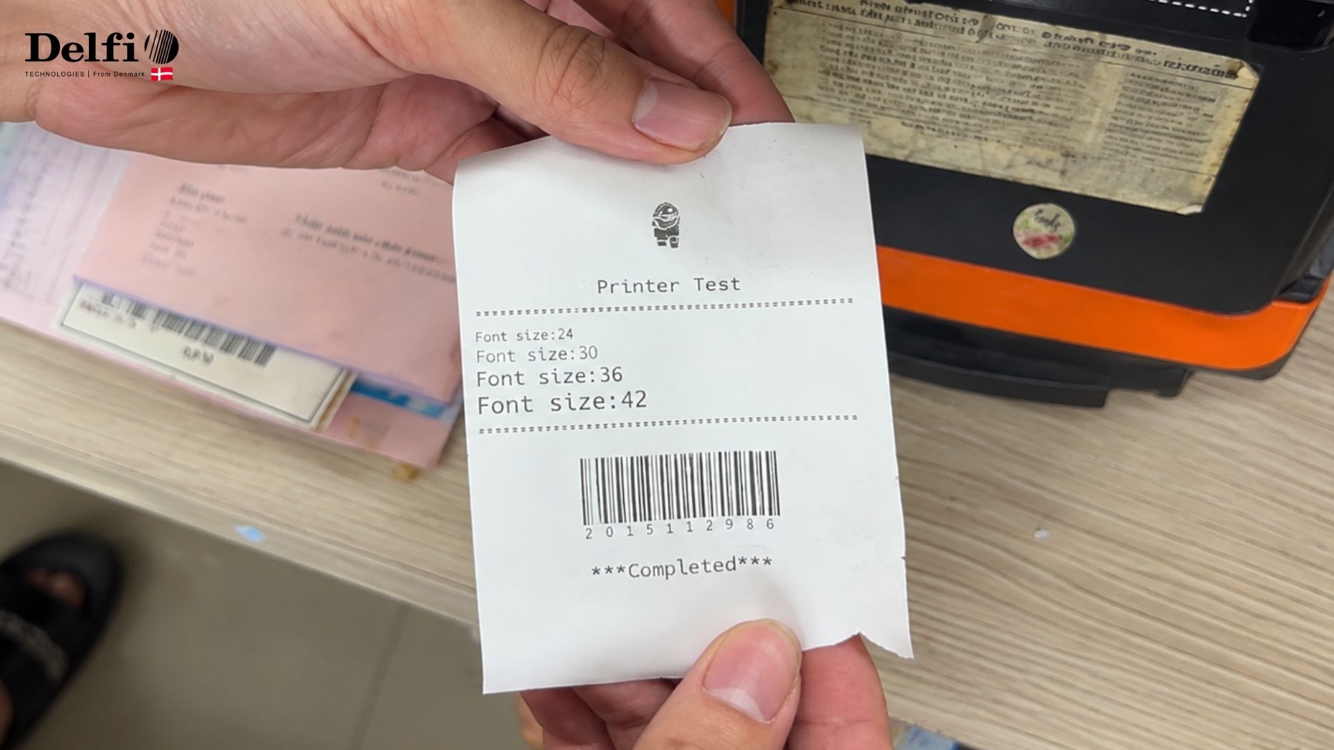 Máy Pos Ocha lỗi in mờ