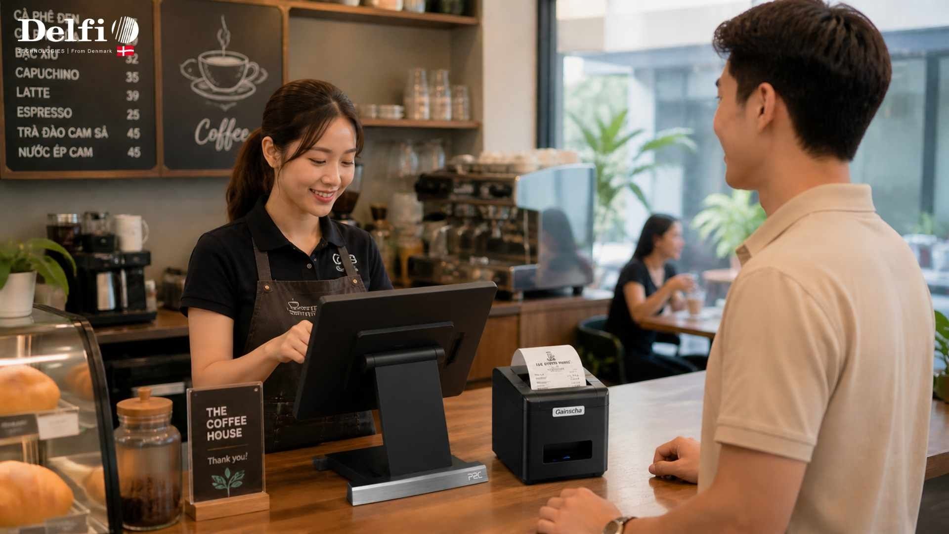 Máy Pos tính tiền quán cà phê