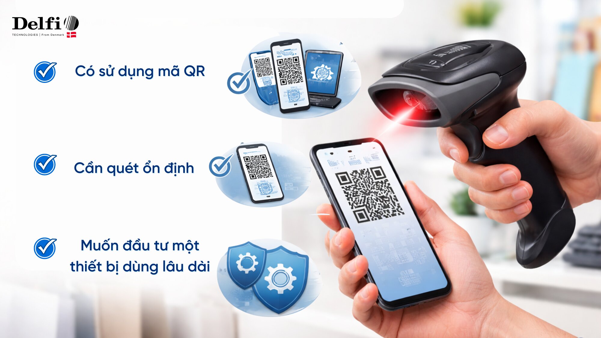 So sánh máy quét mã vạch 2D và đa tia
