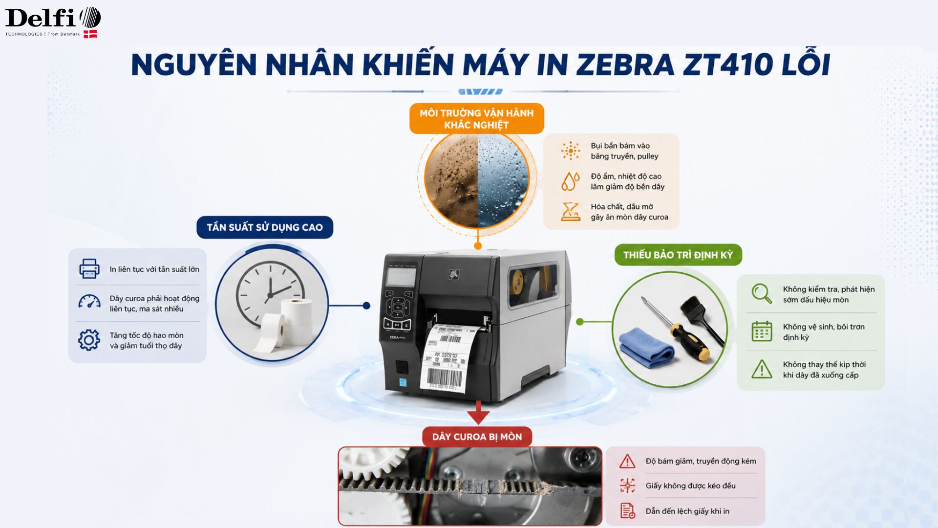 Nguyên nhân máy in Zebra bị lỗi