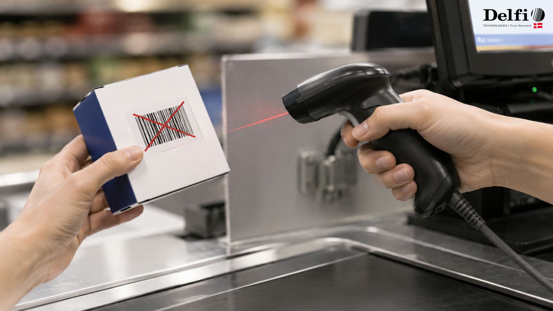 Máy quét mã vạch không quét được