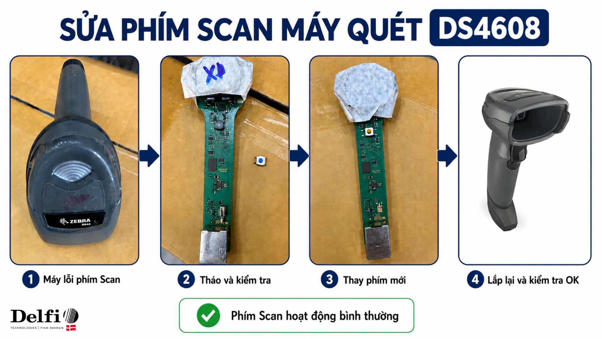 Sửa Phím Scan DS4608