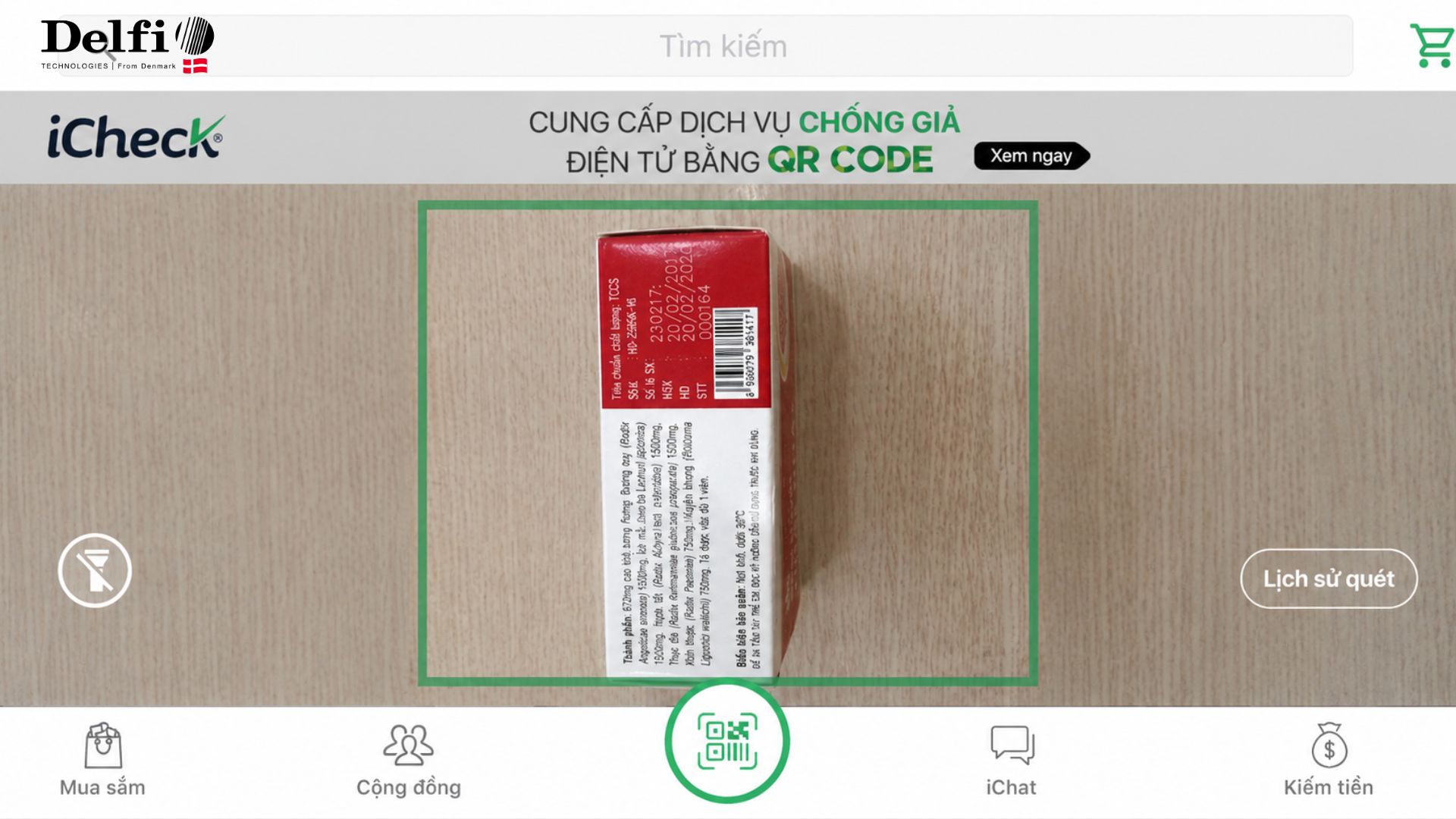 Ứng dụng quét mã vạch Thuốc Icheck