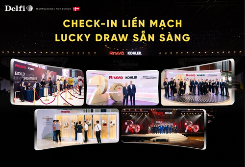 Giải pháp Check-in sự kiện & Lucky draw Rita Võ × Kohler | Delfi