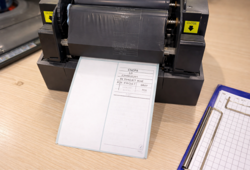 Máy In Mã Vạch Bị Lỗi: Bixolon TX400/TX403 In Giấy Trắng 1 Bên