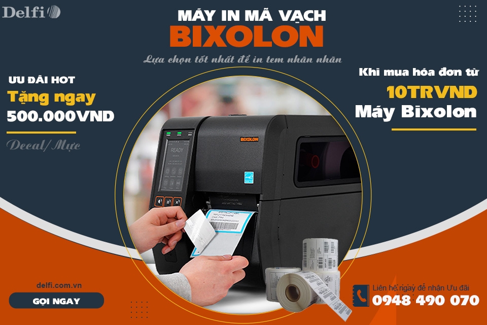 DELFI PHÁ ĐẢO ƯU ĐÃI CÙNG MÁY IN MÃ VẠCH BIXOLON - NHÂN KỶ NIỆM 5 NĂM HỢP TÁC CÙNG BIXOLON