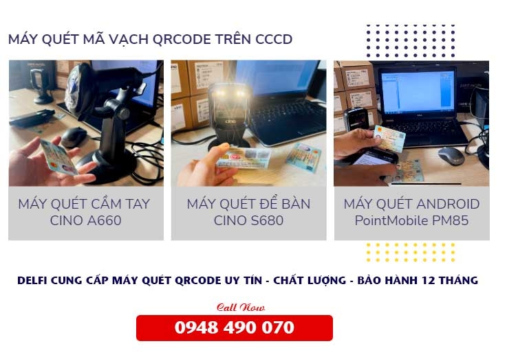BẬT MÍ MÁY QUÉT MÃ VẠCH QRCODE THẺ CĂN CƯỚC CÔNG DÂN - CCCD TỐT TRÊN THỊ TRƯỜNG