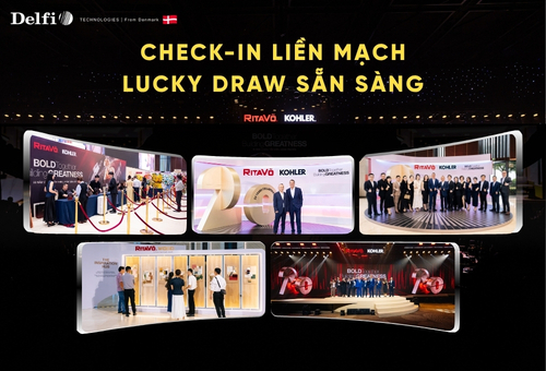 Giải pháp Check-in sự kiện & Lucky draw Rita Võ × Kohler | Delfi