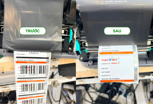 Khắc Phục Máy In TSC TTP 244 Pro Cuộn Mực Không Tự Cuốn Lại