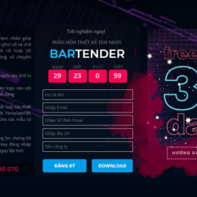 PHẦN MỀM THIẾT KẾ TEM BARTENDER - PHIÊN BẢN DÙNG THỬ MIỄN PHÍ 30 NGÀY