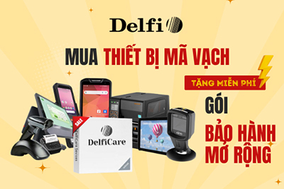 [TRI ÂN KHÁCH HÀNG] TẶNG NGAY GÓI BẢO TRÌ DELFICARE 6 THÁNG MIỄN PHÍ KHI MUA THIẾT BỊ MÃ VẠCH TẠI DELFI